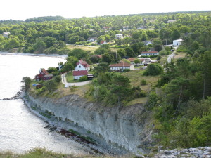 A view of Visby from the cliff