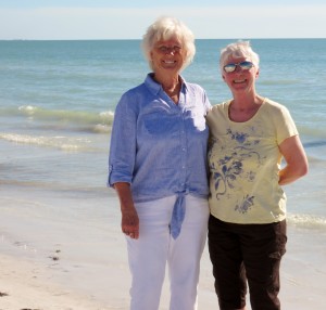 Linda and I on the beach