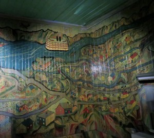 A wall inside Villeneuve's house