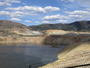 Portion of open pit mine